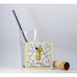 Stickdatei ITH - Untersetzer Pina Colada